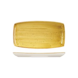 Stonecast by Churchill Stonecast Mustard Seed Yellow Oblong Chef's Plate