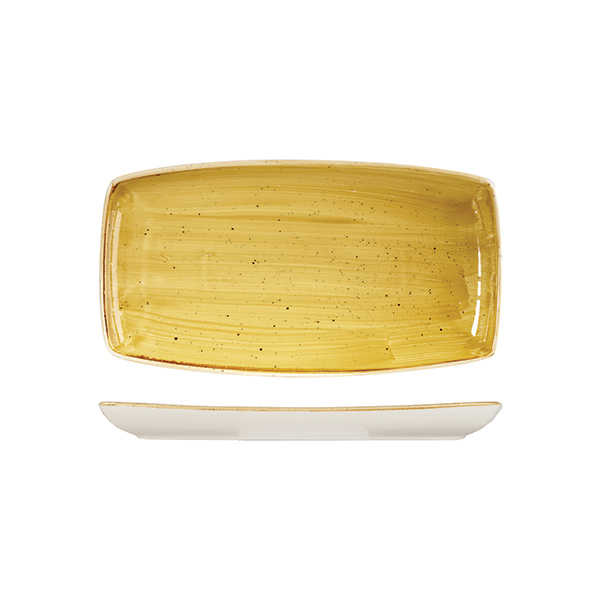 Stonecast by Churchill Stonecast Mustard Seed Yellow Oblong Chef's Plate