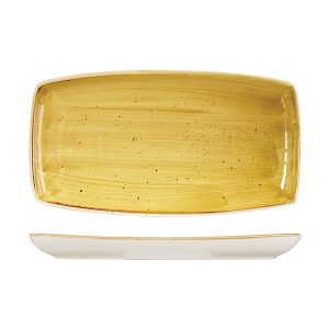Stonecast by Churchill Stonecast Mustard Seed Yellow Oblong Chef's Plate