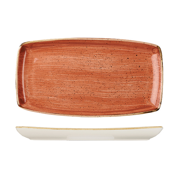 Stonecast by Churchill Stonecast Spiced Orange Oblong Chef's Plate