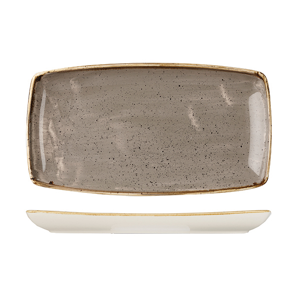 Stonecast by Churchill Stonecast Peppercorn Grey Oblong Chef's Plate