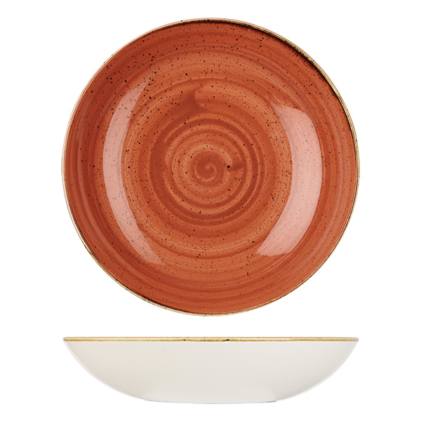 Stonecast by Churchill Stonecast Spiced Orange Round Coupe Bowl