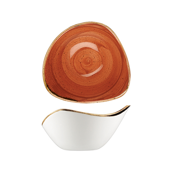Stonecast by Churchill Stonecast Spiced Orange Triangular Bowl