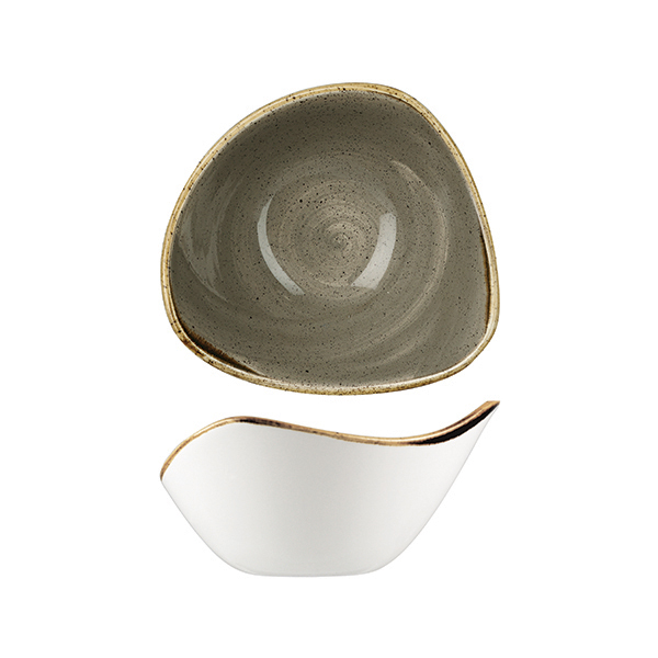 Stonecast by Churchill Stonecast Peppercorn Grey Triangular Bowl
