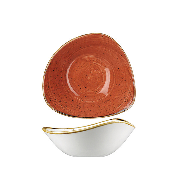 Stonecast by Churchill Stonecast Spiced Orange Triangular Bowl