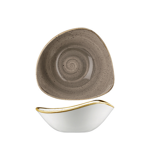 Stonecast by Churchill Stonecast Peppercorn Grey Triangular Bowl