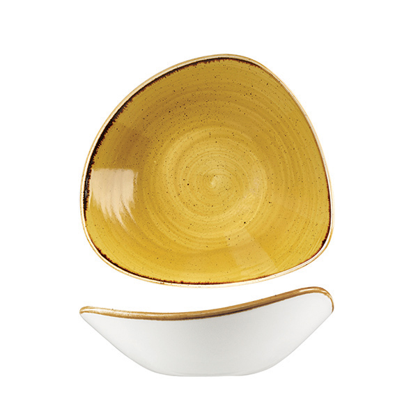 Stonecast by Churchill Stonecast Mustard Seed Yellow Triangular Bowl