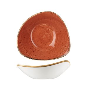 Stonecast by Churchill Stonecast Spiced Orange Triangular Bowl