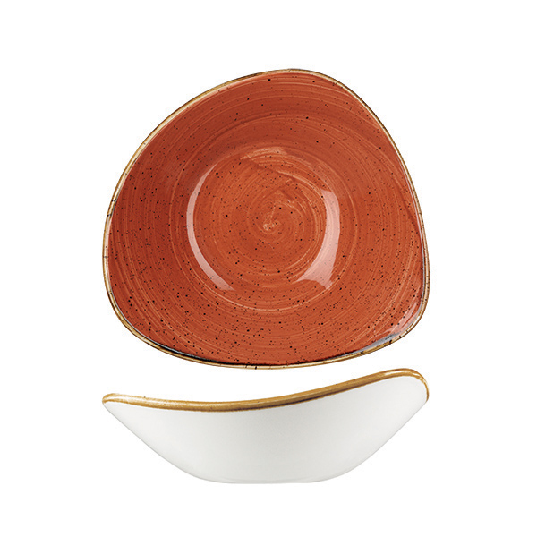 Stonecast by Churchill Stonecast Spiced Orange Triangular Bowl