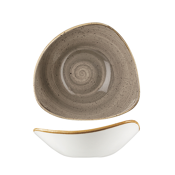 Stonecast by Churchill Stonecast Peppercorn Grey Triangular Bowl