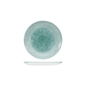Studio Prints Raku Jade Green Round Coupe Plate