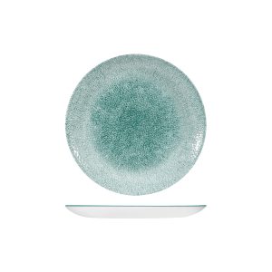Studio Prints Raku Jade Green Round Coupe Plate