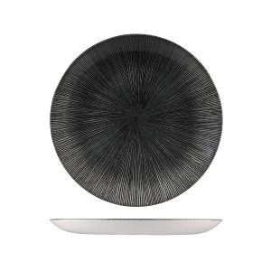 Studio Prints Agano Black Round Coupe Plate