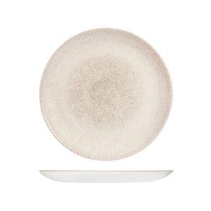 Studio Prints Raku Agate Grey Round Coupe Plate