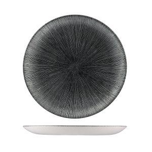 Studio Prints Agano Black Round Coupe Plate