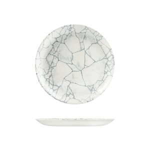 Studio Prints Kintsugi Pearl Grey Round Coupe Plate