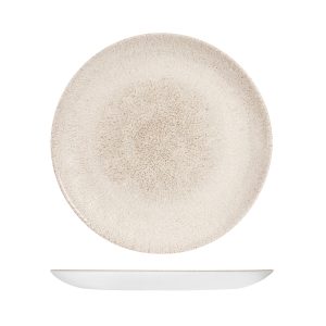 Studio Prints Raku Agate Grey Round Coupe Plate