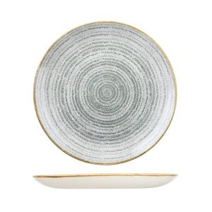 Studio Prints Homespun Stone Grey Round Coupe Plate