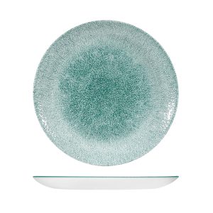 Studio Prints Raku Jade Green Round Coupe Plate