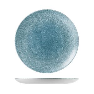 Studio Prints Raku Topaz Blue Round Coupe Plate