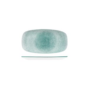 Studio Prints Raku Jade Green Oblong Chef's Plate