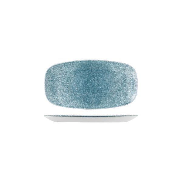 Studio Prints Raku Topaz Blue Oblong Chef's Plate