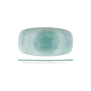 Studio Prints Raku Jade Green Oblong Chef's Plate