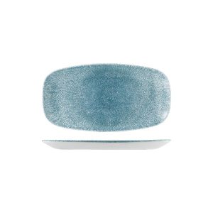 Studio Prints Raku Topaz Blue Oblong Chef's Plate