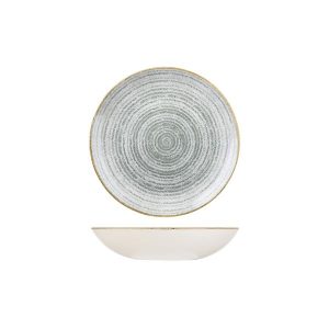 Studio Prints Homespun Stone Grey Round Coupe Bowl