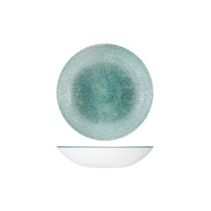 Studio Prints Raku Jade Green Round Coupe Bowl