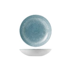 Studio Prints Raku Topaz Blue Round Coupe Bowl