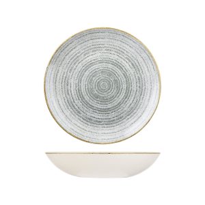 Studio Prints Homespun Stone Grey Round Coupe Bowl