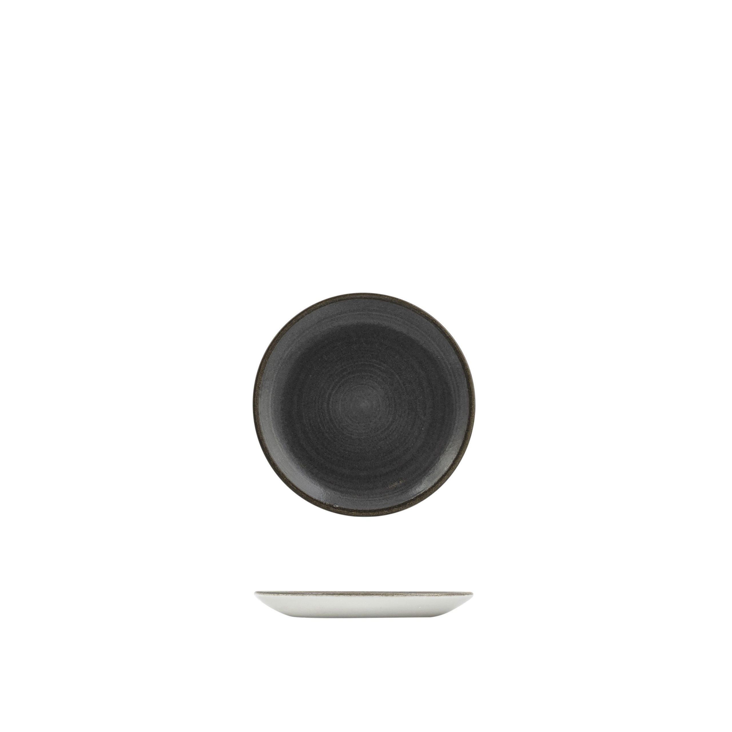 Stonecast by Churchill Stonecast Raw Black Round Coupe Plate