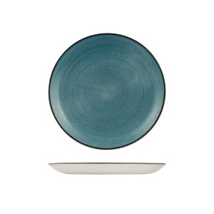 Stonecast by Churchill Stonecast Raw Teal Round Coupe Plate