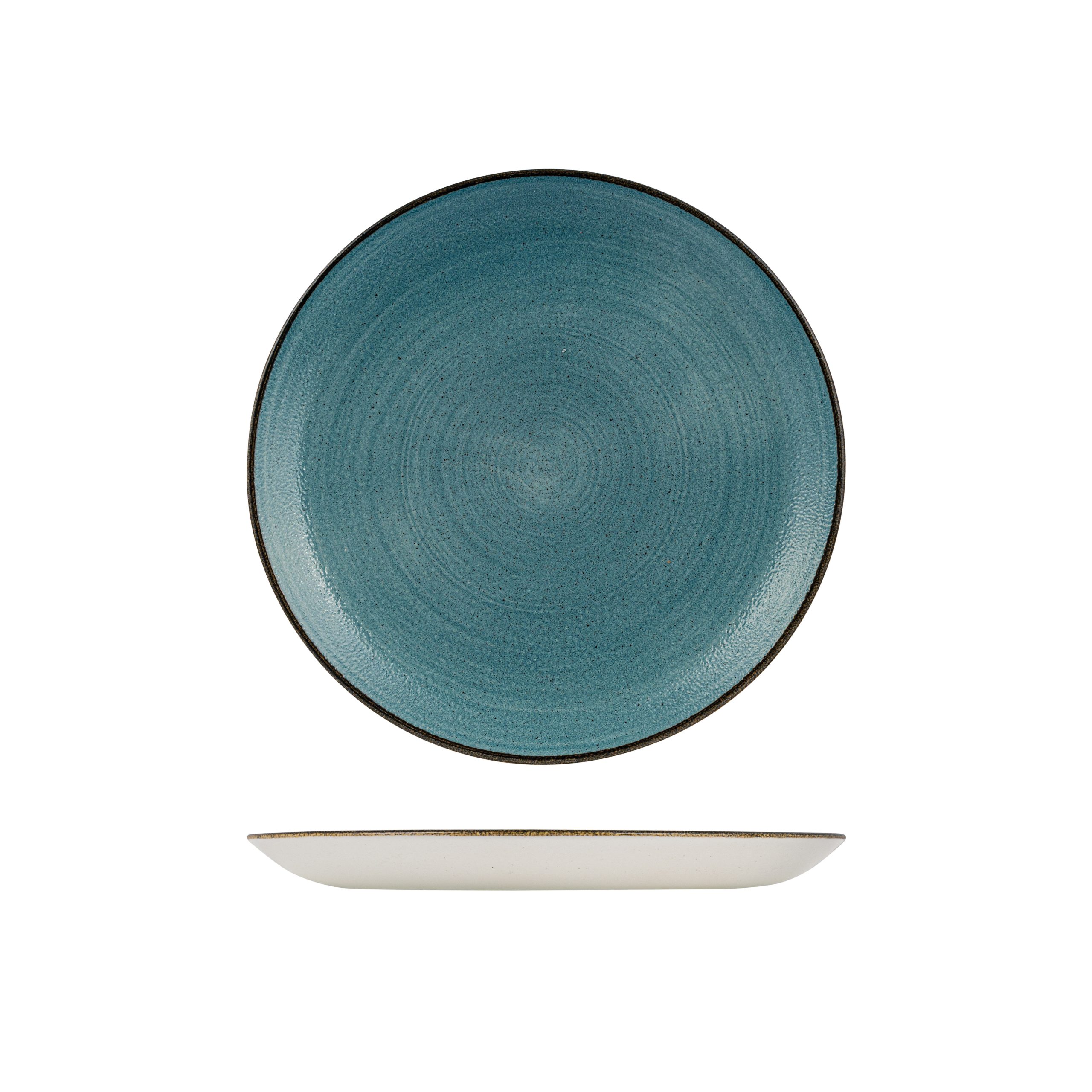 Stonecast by Churchill Stonecast Raw Teal Round Coupe Plate