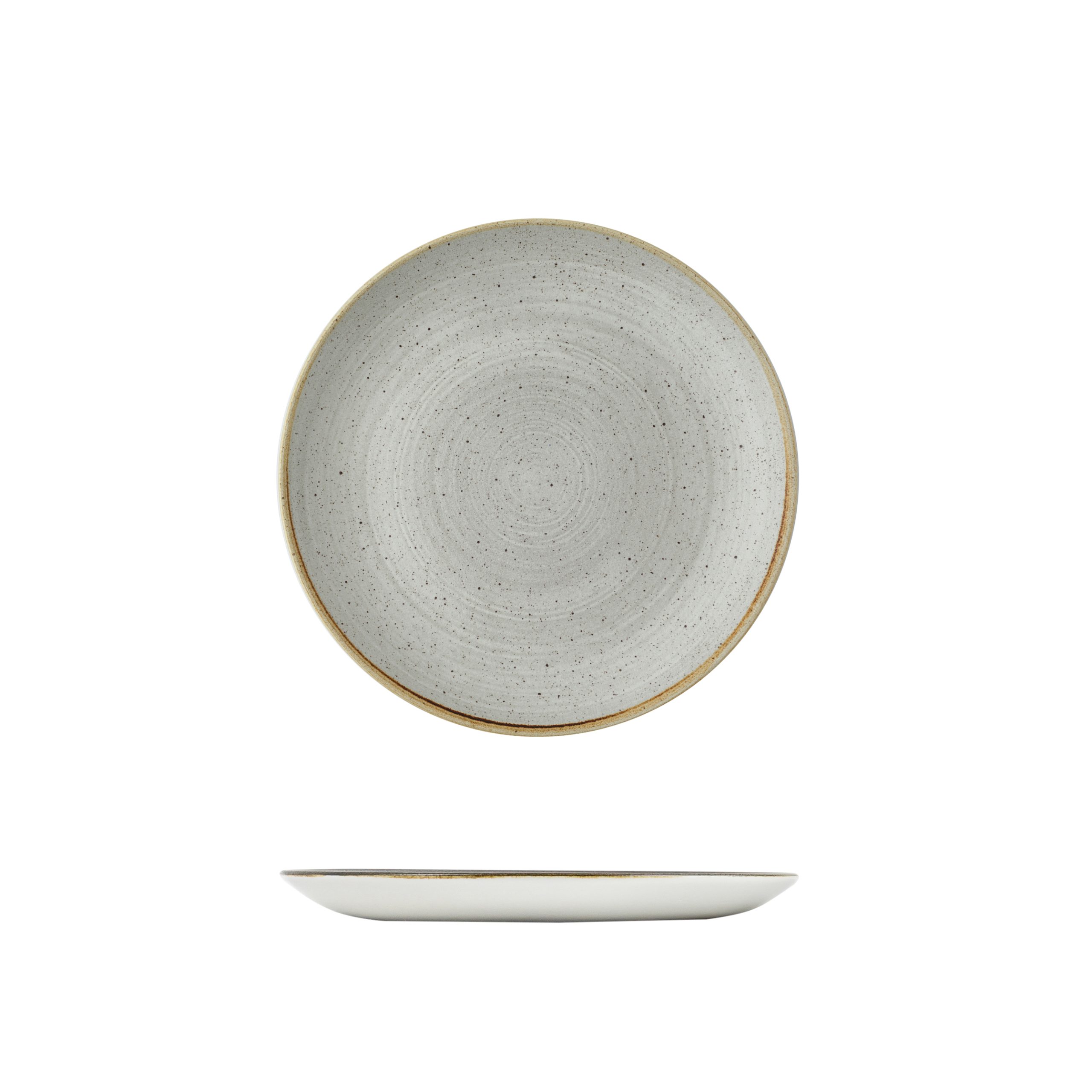 Stonecast by Churchill Stonecast Raw Grey Round Coupe Plate