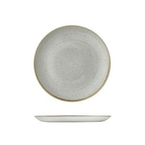 Stonecast by Churchill Stonecast Raw Grey Round Coupe Plate