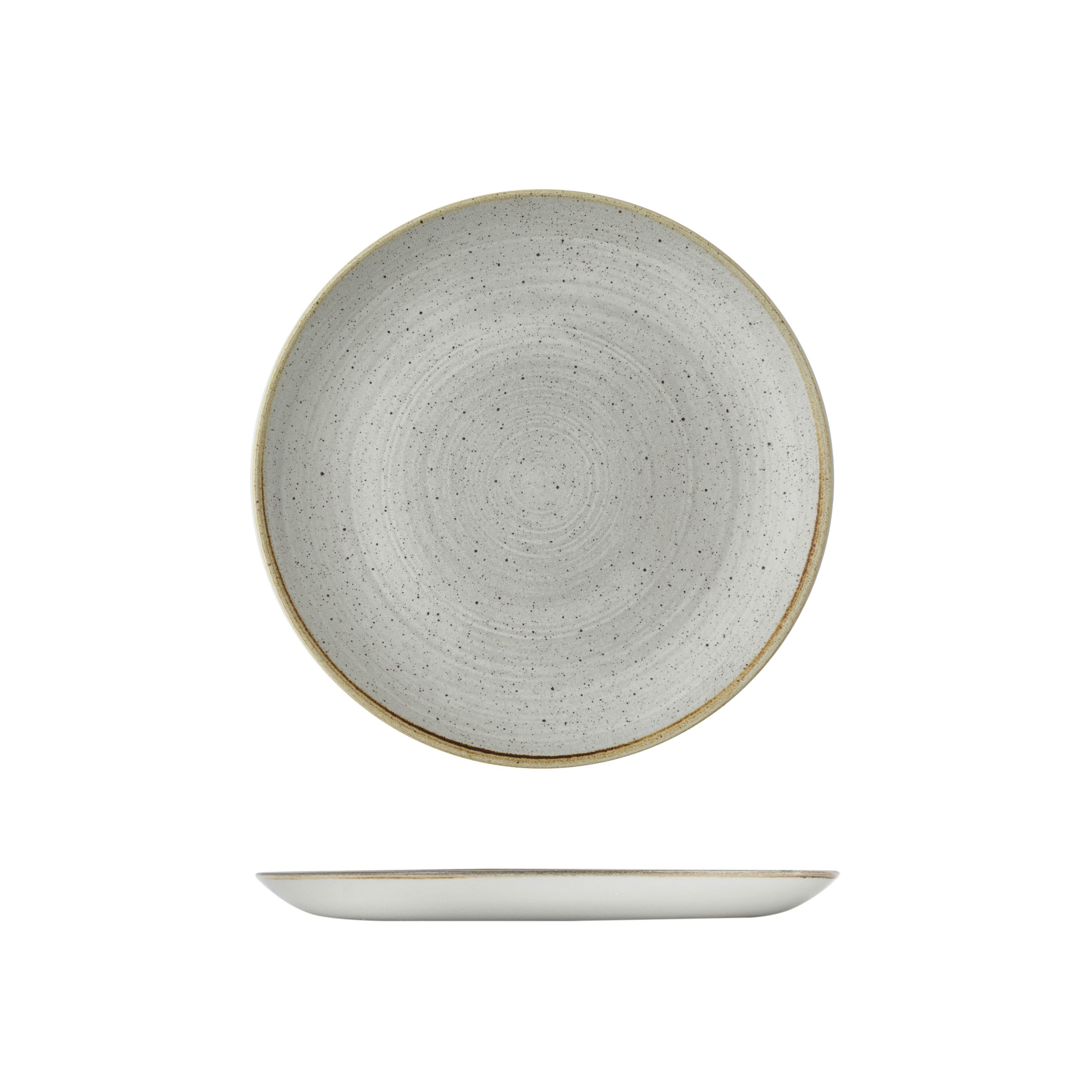 Stonecast by Churchill Stonecast Raw Grey Round Coupe Plate