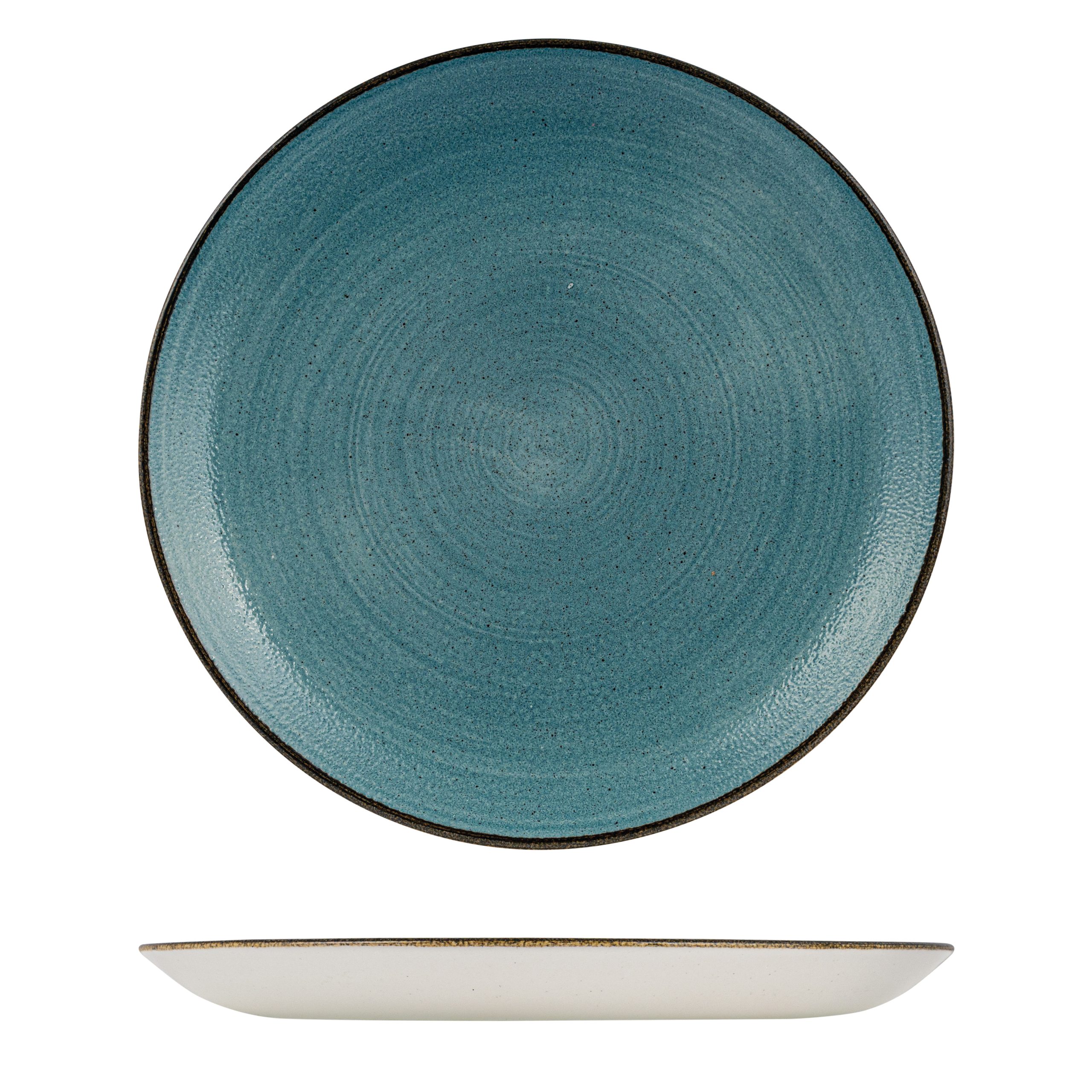 Stonecast by Churchill Stonecast Raw Teal Round Coupe Plate