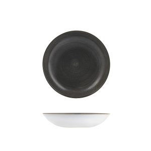 Stonecast by Churchill Stonecast Raw Black Round Coupe Bowl