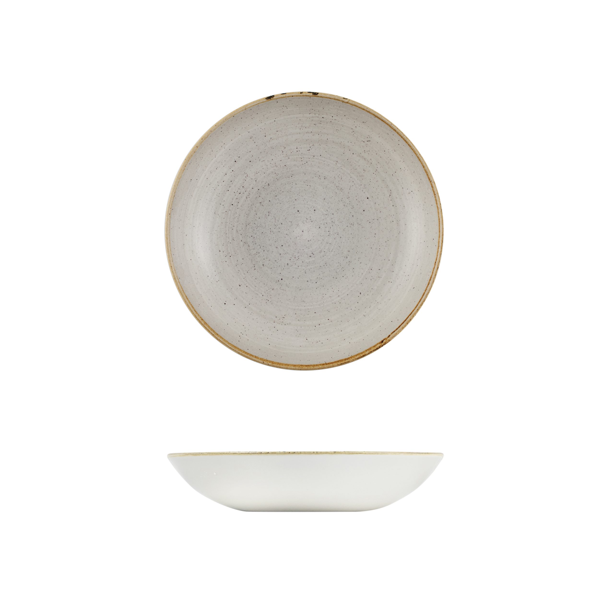 Stonecast by Churchill Stonecast Raw Grey Round Coupe Bowl