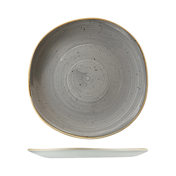 Stonecast by Churchill Stonecast Peppercorn Grey Organic Round Plate