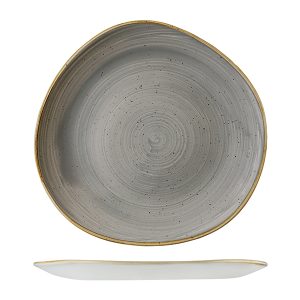 Stonecast by Churchill Stonecast Peppercorn Grey Organic Round Plate