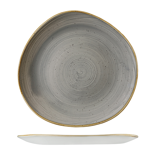 Stonecast by Churchill Stonecast Peppercorn Grey Organic Round Plate