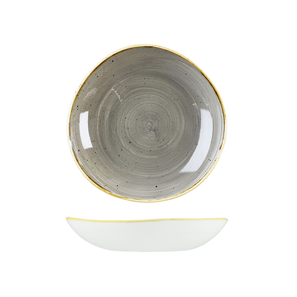 Stonecast by Churchill Stonecast Peppercorn Grey Organic Round Bowl