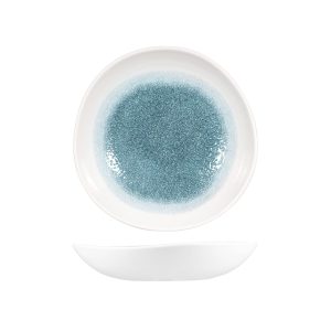 Studio Prints Raku Topaz Blue Round Organic Bowl