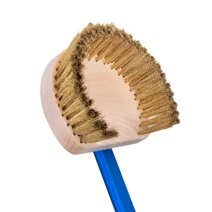 "Azzurra" Round Brass Bristle Brush