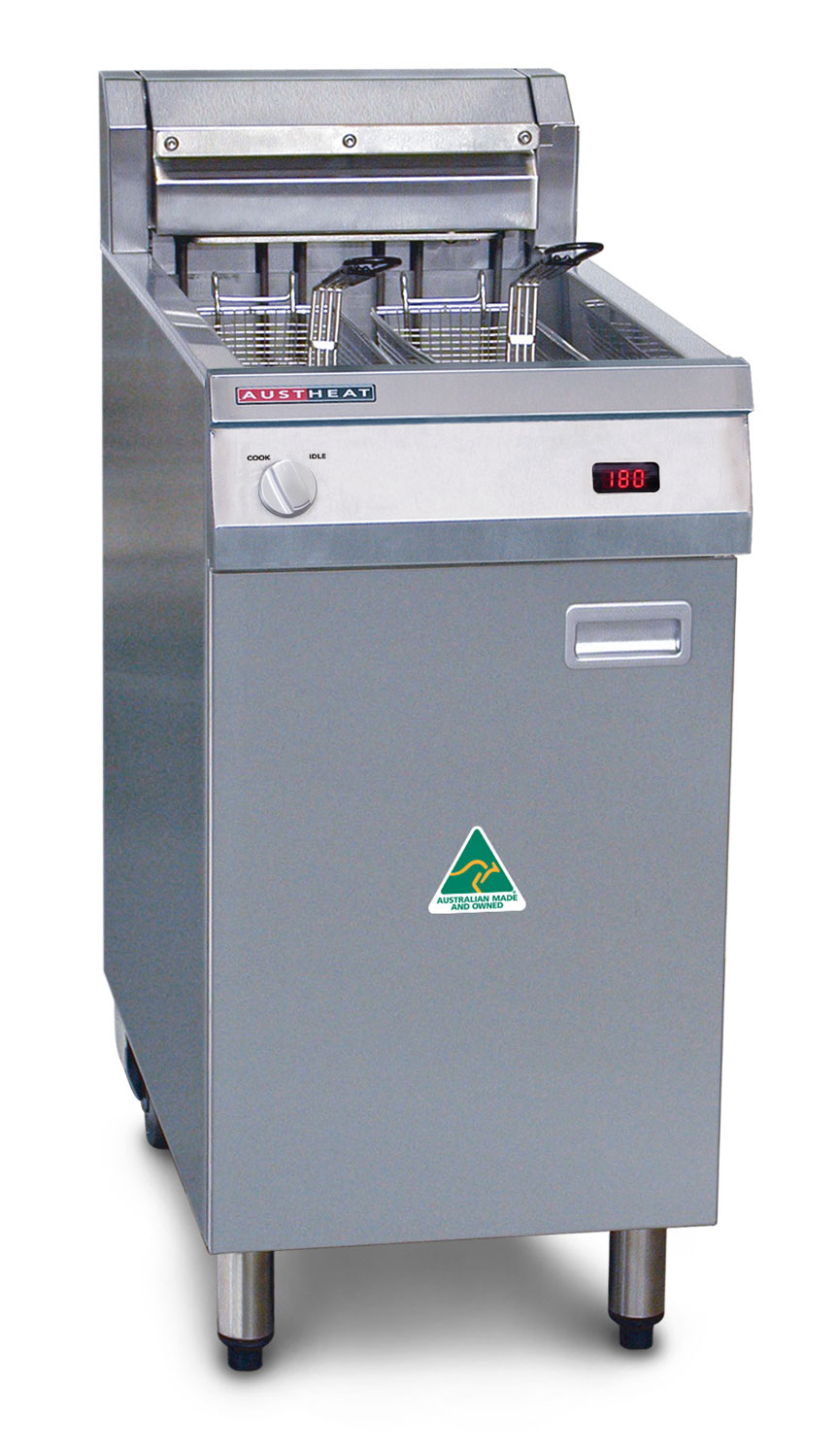 Austheat Freestanding Electric Fryer rapid recovery, 2 baskets