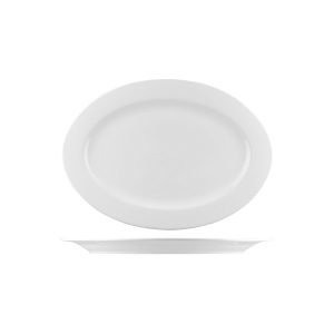 Australian Fine China Bistro Oval Plate - Wide Rim