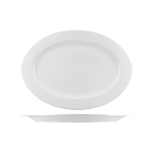 Australian Fine China Bistro Oval Plate - Wide Rim
